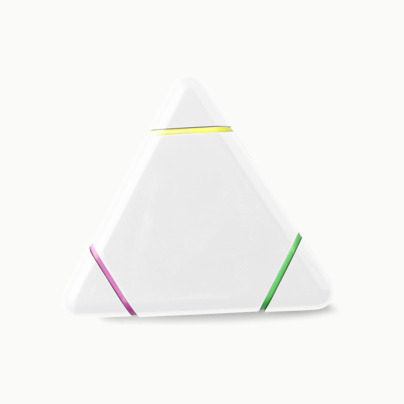 Triangelformade överstrykningspennor med reklamtryck