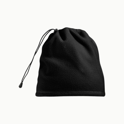 Mössa och halsduk i ett - med egen logo