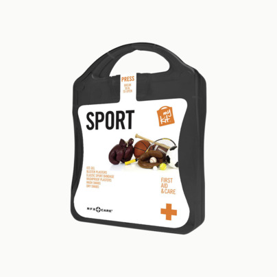 Första hjälpen-sportutgåva med reklamtryck