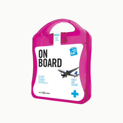 Resekit med reklamtryck