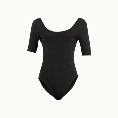 T-shirt formad leotard med reklamtryck