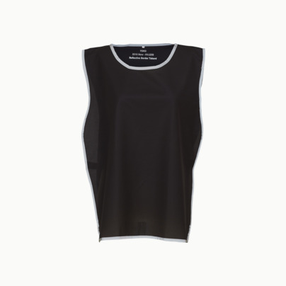 Västar med reflexrand med reklamtryck