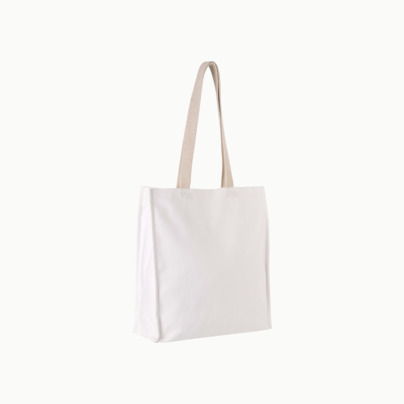 Bomullspåsar med flätade handtag - med reklamtryck