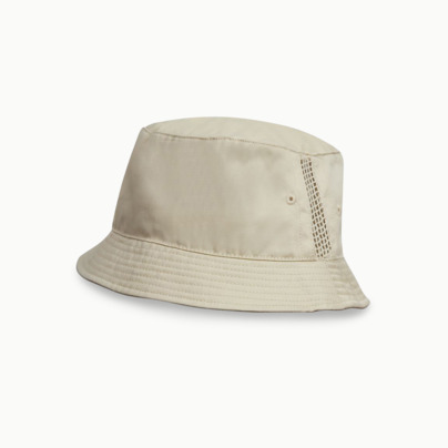 Bomullshatt med nätpanel - med reklamtryck