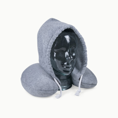 Nackkudde med huva med reklamtryck