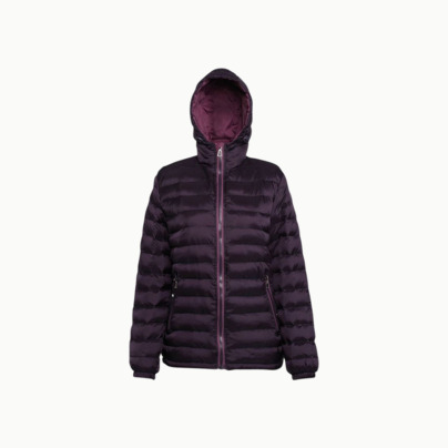 Fina, vadderade jackor med reklamtryck