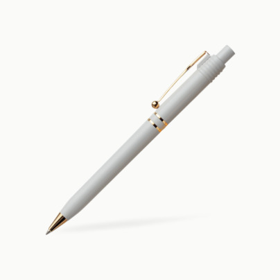 Bläckpennor med gulfärgade detaljer - med reklamtryck