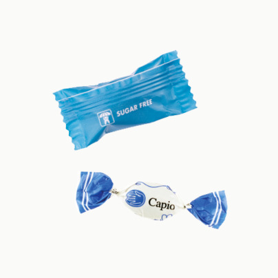 Sockerfritt reklamgodis med tryck