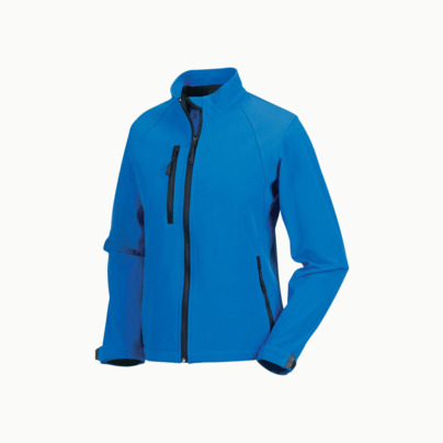 Softshell-jackor i dammodell med reklamtryck