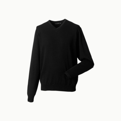 Pullovers i herr- och dammodell med reklamlogo