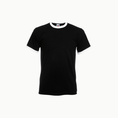 T-shirt med kontrasterande färger - med reklamtryck