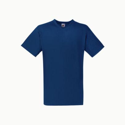 V-ringad t-shirt med reklamtryck