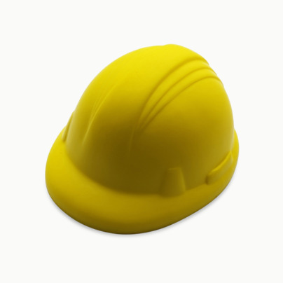 Hjälmformade stressbollar med reklamtryck