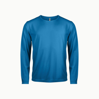 Sport t-shirts med långa ärmar för män - med reklamtryck