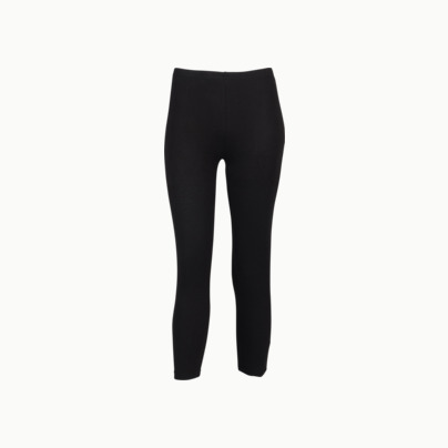 Svarta leggings i två längder med reklamtryck