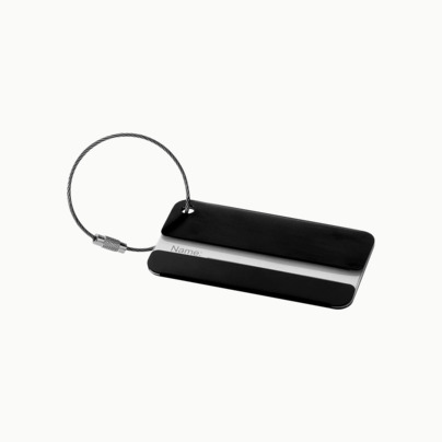 Bagagebrickor i aluminium med tryck eller gravyr