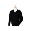 Henbury Finstickad V-neck Tumnagel bild 1