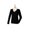 Henbury Finstickad V-neck Tumnagel bild 5