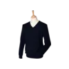 Henbury Finstickad V-neck Tumnagel bild 3
