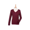 Henbury Finstickad V-neck Tumnagel bild 12
