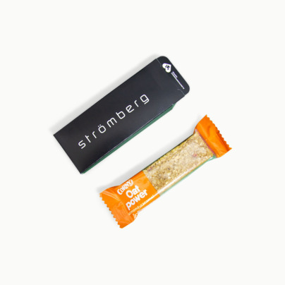 Müslibars i flera varianter från Corny med reklamtryck