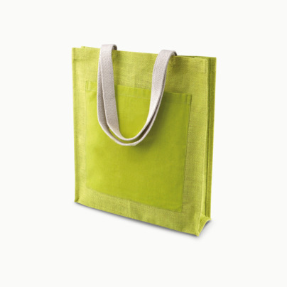 Juteshopper med framficka - med reklamtryck
