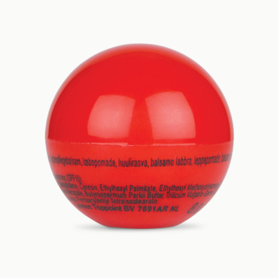 Bollformade läppcerat med reklamtryck