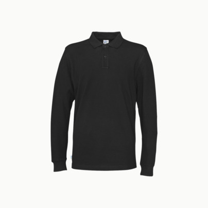 Longsleeve eko & Fairtrade pikéer med logo