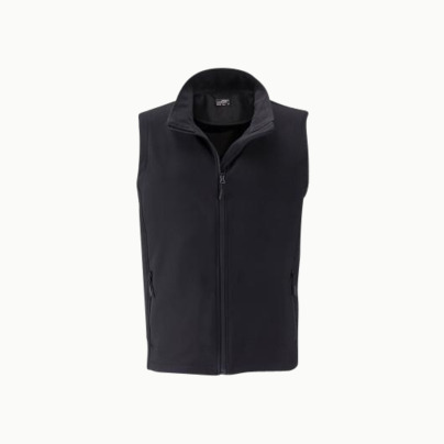 Billigare softshell-västar med reklamtryck