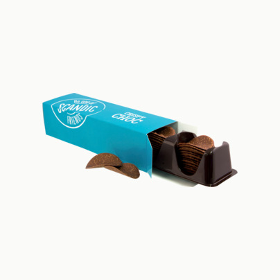Chokladplattor med krisp i ask med eget tryck