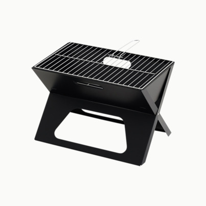 Bärbar grill med reklamtryck
