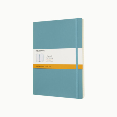 Moleskine extra stora, mjuka notisböcker i 4 utföranden med reklamtryck