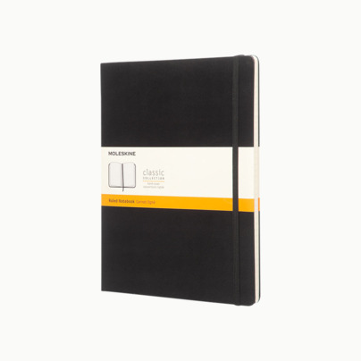 Moleskine extra stora, hårda notisböcker i 4 utföranden med reklamtryck