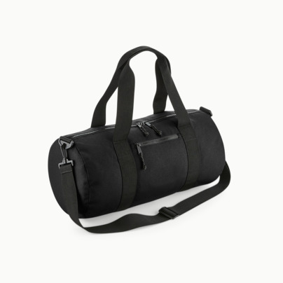Barrel bags i återvunnen PET med reklamtryck
