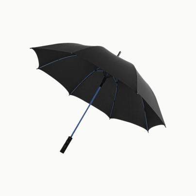 Färgade stormparaplyer med reklamtryck
