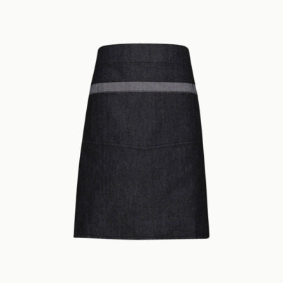 Denimförkläden i 2 varianter med reklamtryck