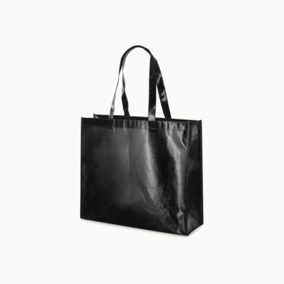 Glansiga non woven-kassar med reklamtryck
