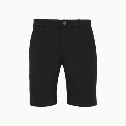 Herr- & damchino shorts med reklamtryck