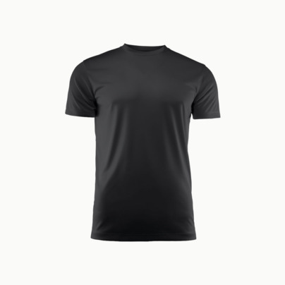 Kvalitets funktions t-shirts med reklamtryck