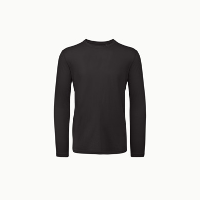 Neutrala, långärmade eko t-shirts med reklamtryck