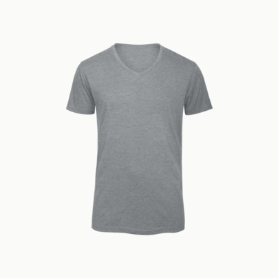 Triblend t-shirts med v-ringning - med reklamtryck