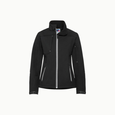 Softshell-jackor med eko finish med reklamtryck