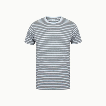 Randiga unisex t-shirts med reklamtryck