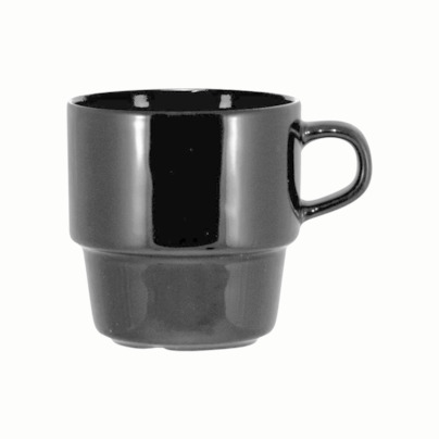 25 cl stapelbara kaffemuggar med reklamtryck