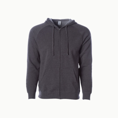Blixtlås hoodies i unisex med reklamtryck