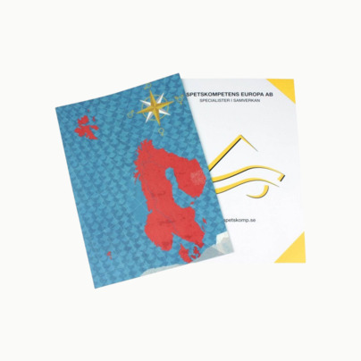 Svanenmärkta offertmappar med reklamtryck