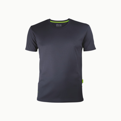 Tränings t-shirts i återvunnet material med reklamtryck