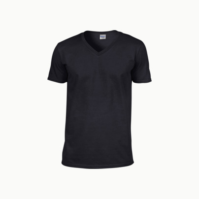 Billiga v-ringade t-shirts med reklamtryck
