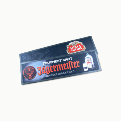 Barmattor med reklamtryck
