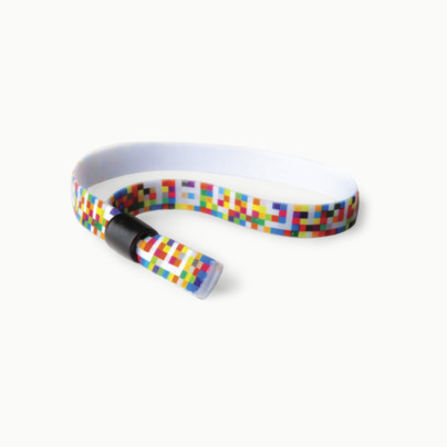 Armband av satin med reklamtryck